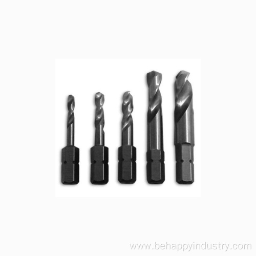 1/4 Hex Shank HSS Stubby Drill Bit Set